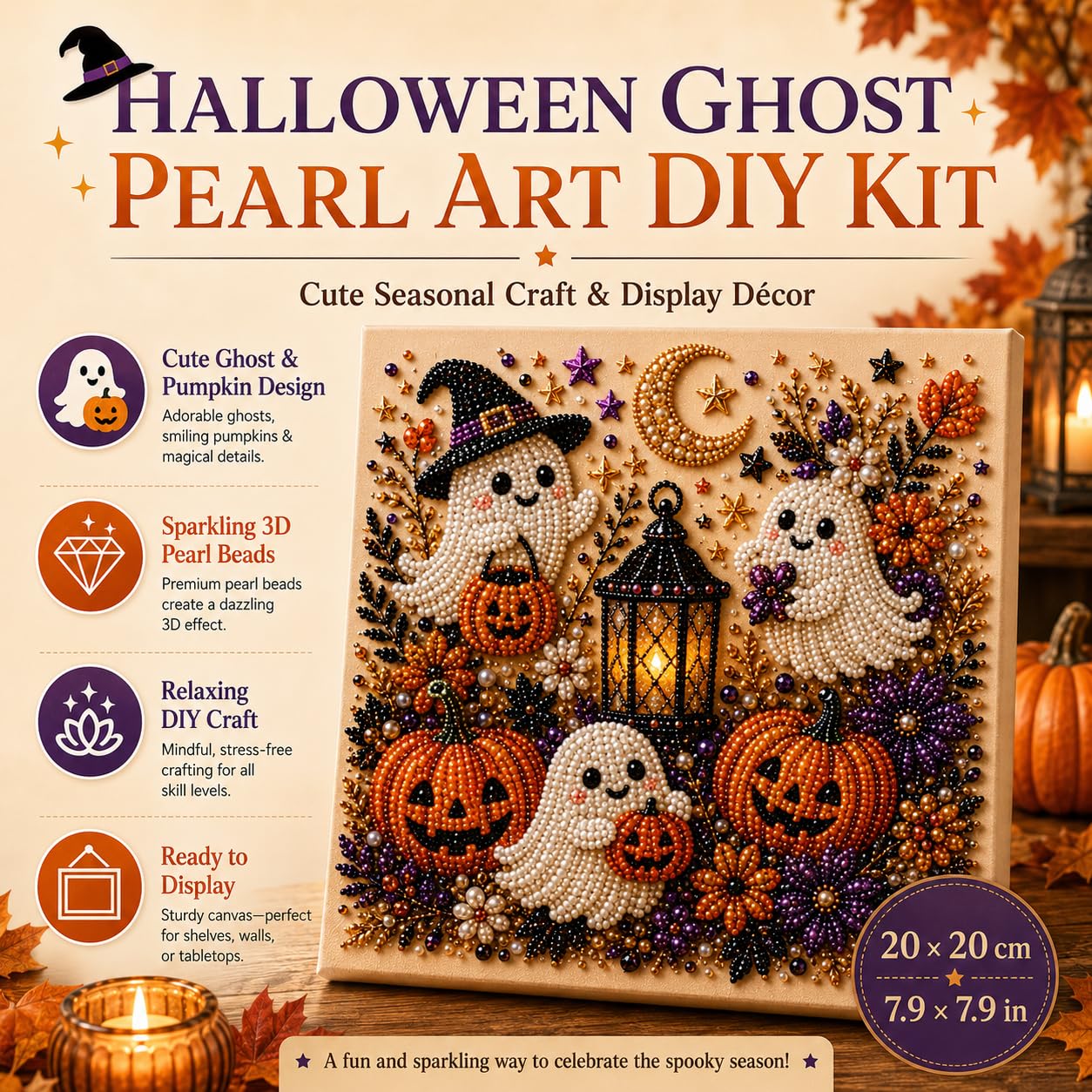 @Halloween Ghost Pearl Art Kit - Art Craft Animals recension och pris