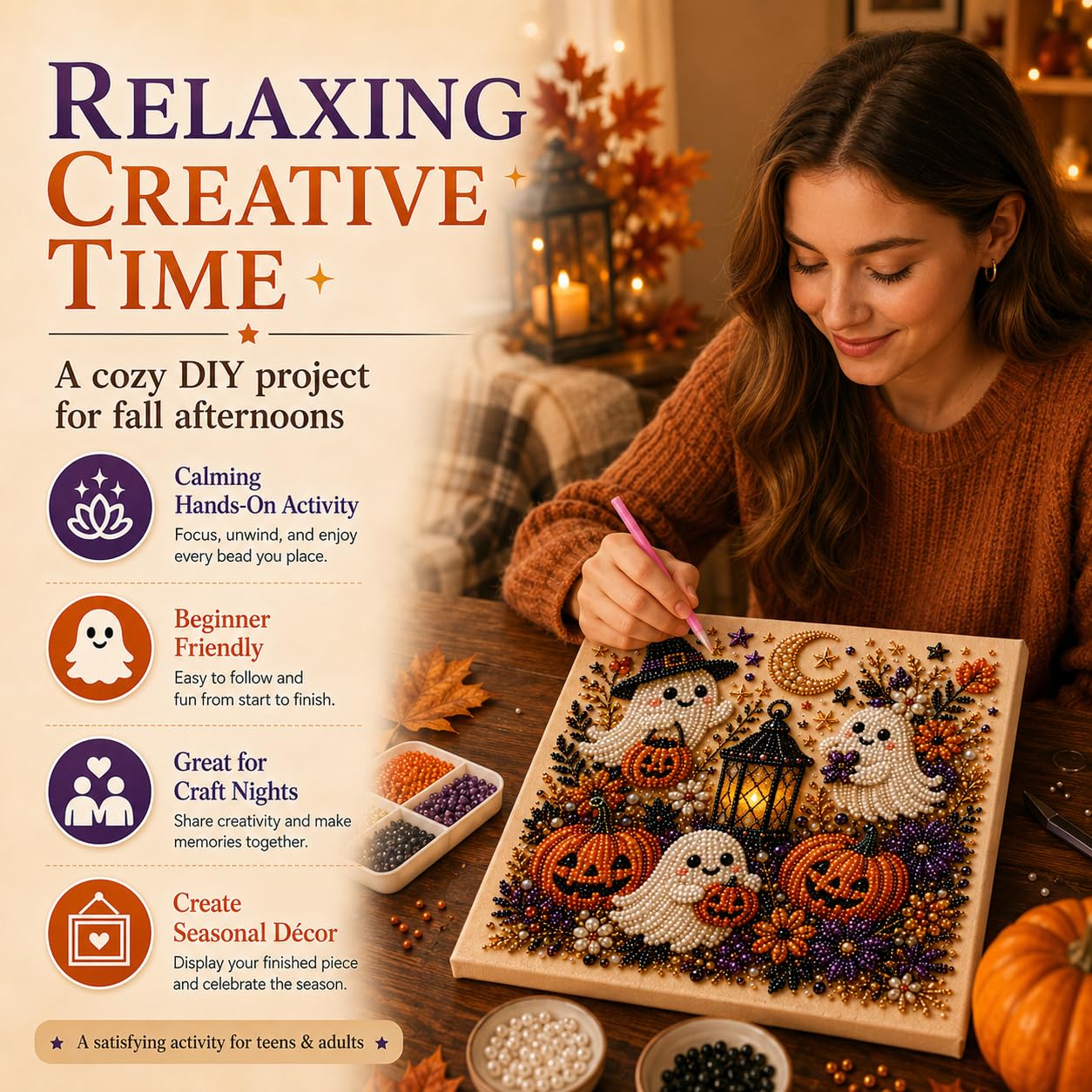 @Halloween Ghost Pearl Art Kit - Art Craft Animals recension och pris
