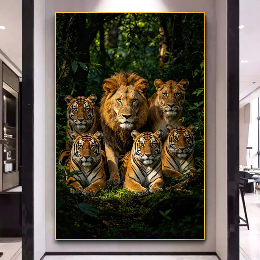 5D DIY Diamond Mosaic Lion Tig - Art And Craft Jungle recension och pris