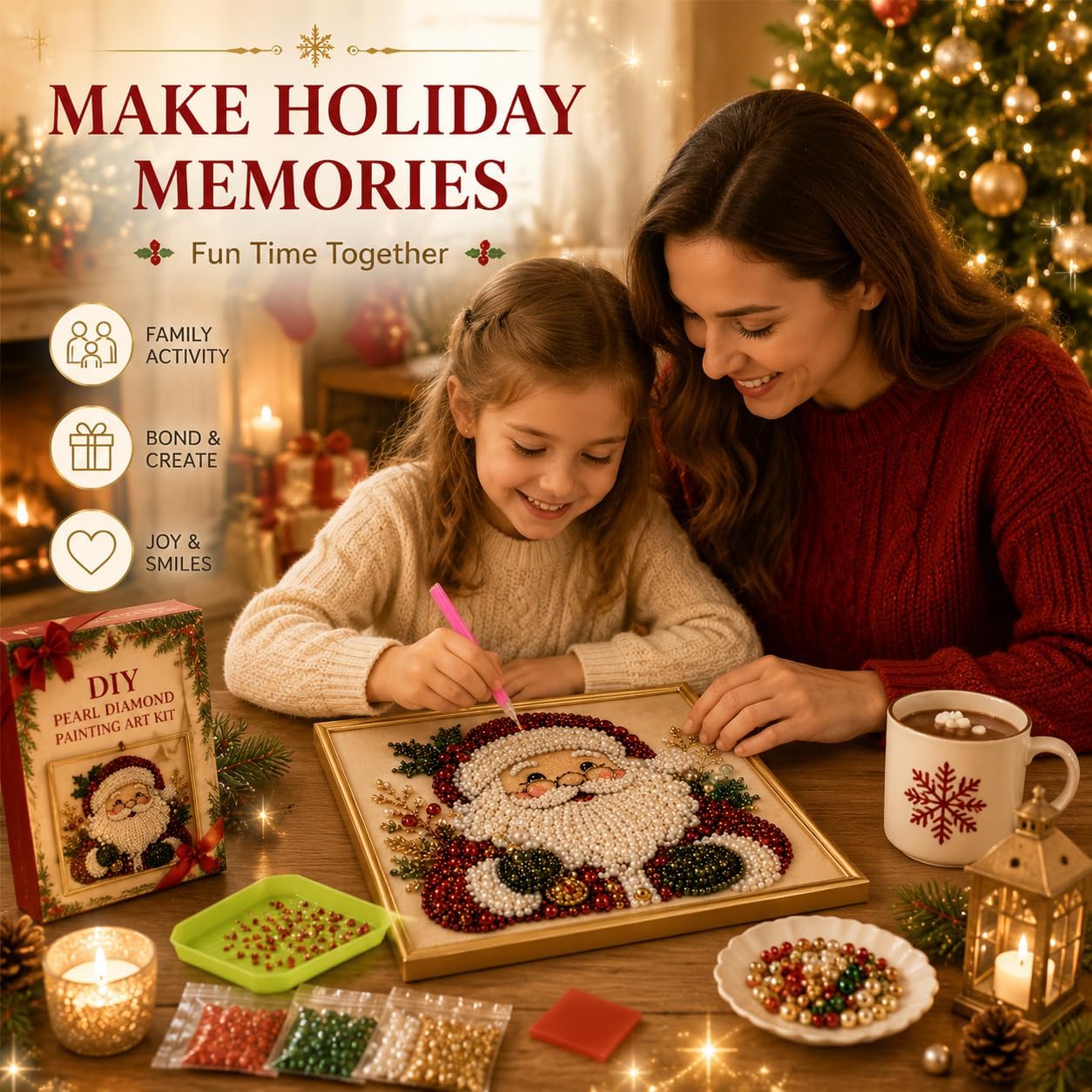 DIY Christmas Pearl Diamond Pa - Art Craft Holiday recension och pris
