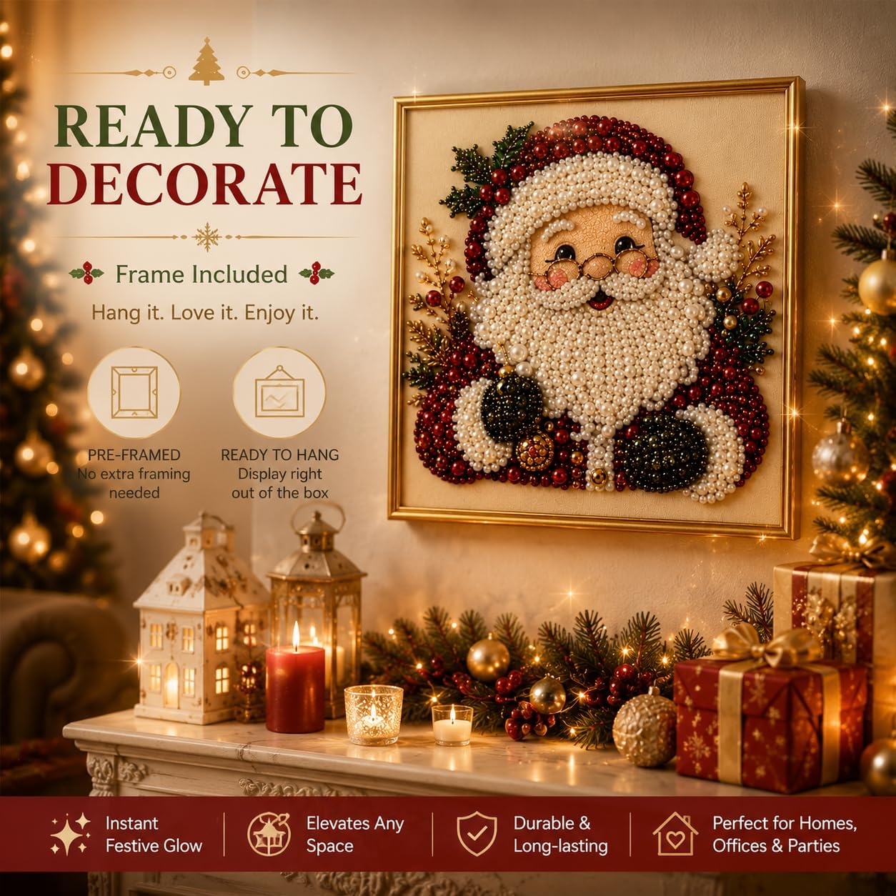 DIY Christmas Pearl Diamond Pa - Art Craft Holiday recension och pris
