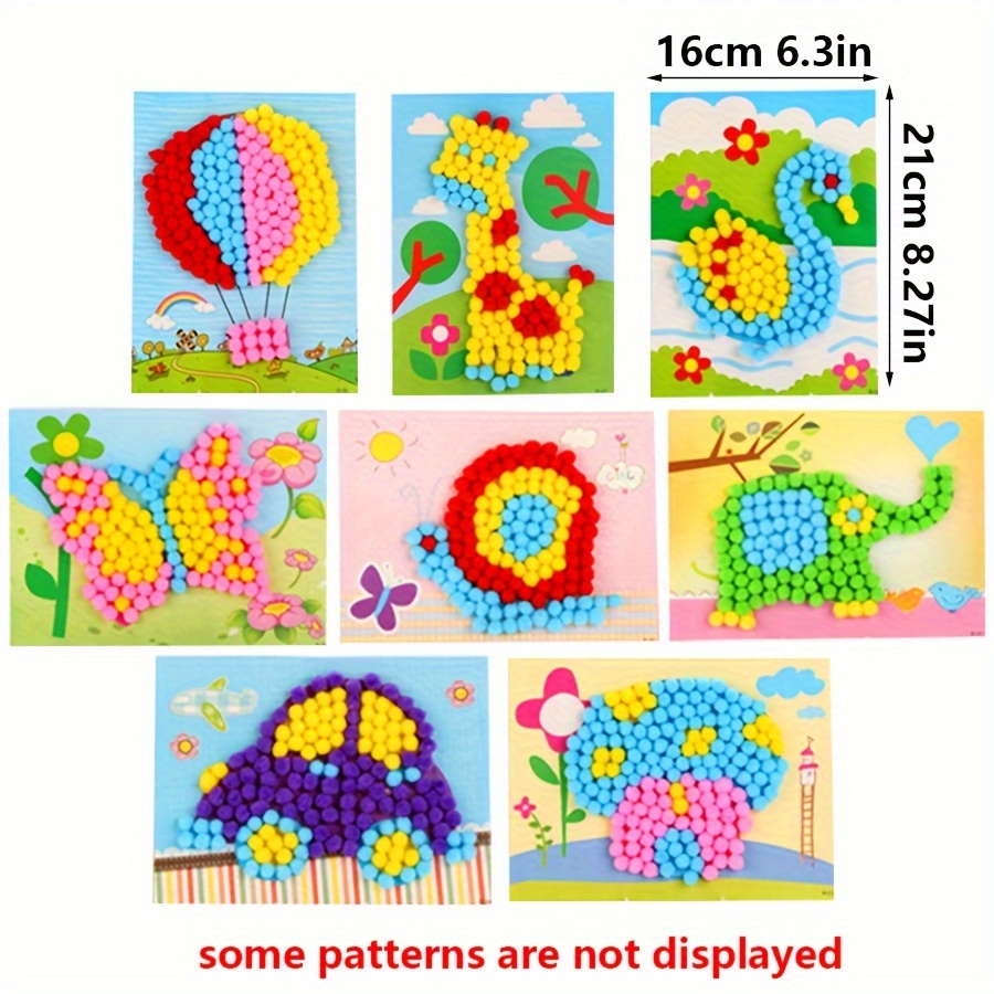2pcs 16x21cm Colorful Pom-Pom  - Art Craft Animals recension och pris
