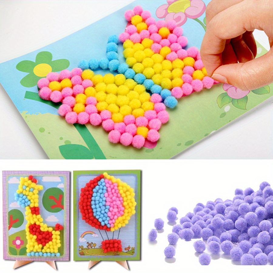 2pcs 16x21cm Colorful Pom-Pom  - Art Craft Animals recension och pris