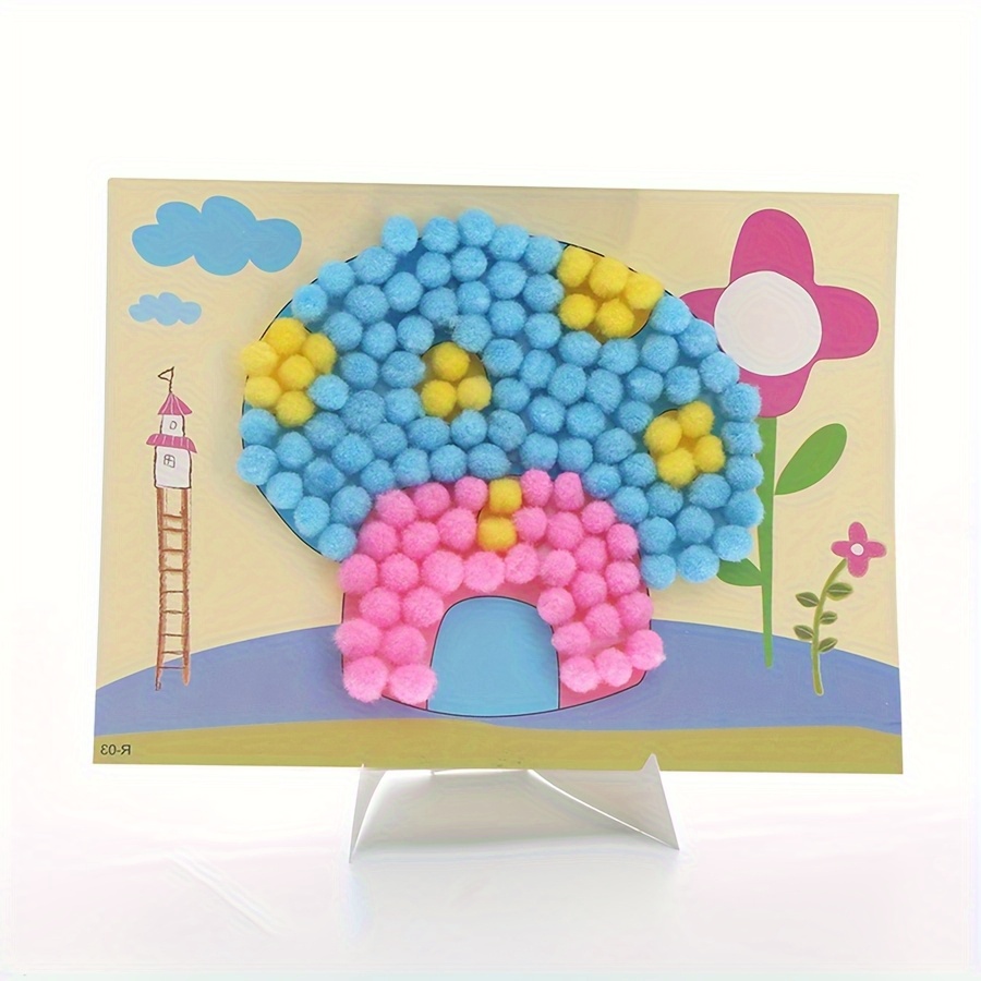 2pcs 16x21cm Colorful Pom-Pom  - Art Craft Animals recension och pris