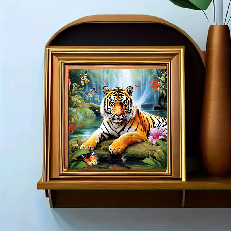 1 Set of Tiger King Diamond Pa - Art Craft Animals recension och pris