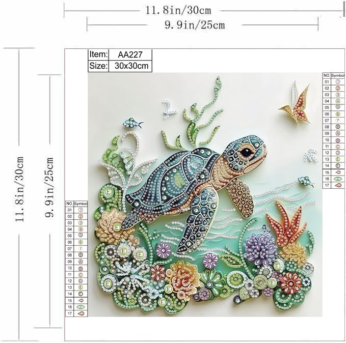 Sea Turtle Animal Diamond Pain - Art Craft Animals recension och pris