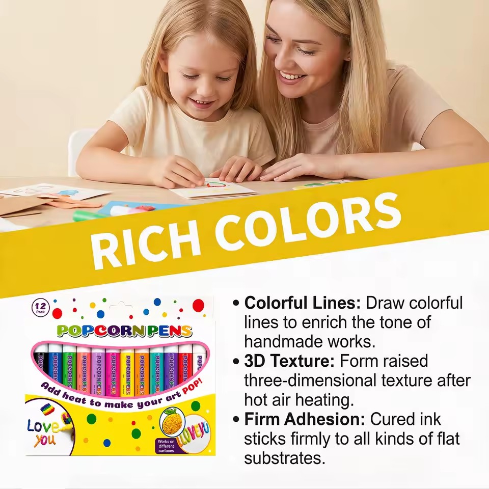 Puffy Popcorn Pen Set, Smooth  - Art Craft Easy recension och pris