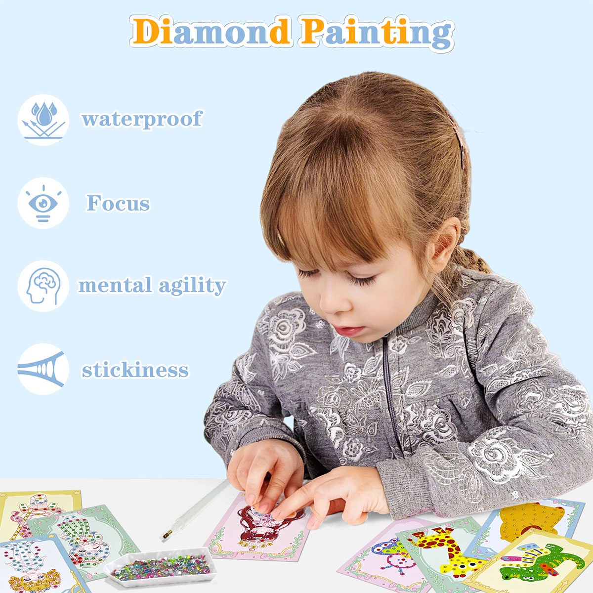 16 Pcs Gem Kit DIY Arts Crafts - Art Craft Animals recension och pris