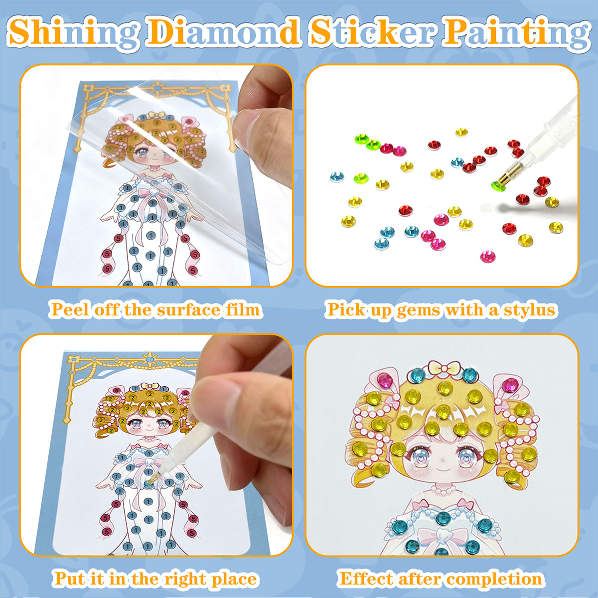 16 Pcs Gem Kit DIY Arts Crafts - Art Craft Animals recension och pris