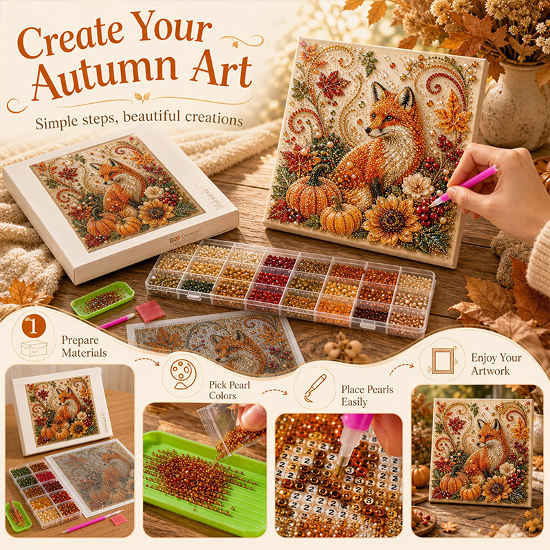 Autumn Painting Pearl Art DIY  - Art And Craft Autumn recension och pris