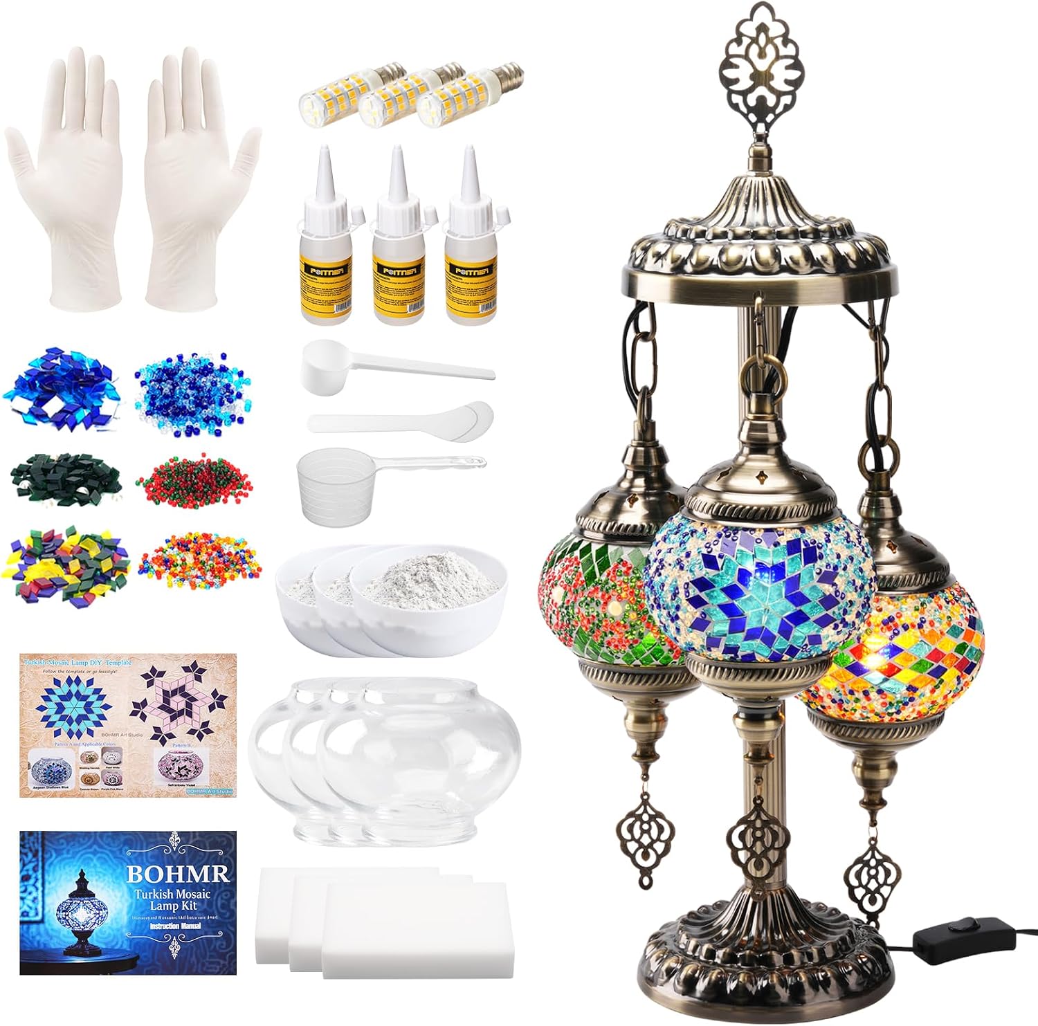 DIY 3 Globe Turkish Mosaic Lam - Art Craft Easy recension och pris