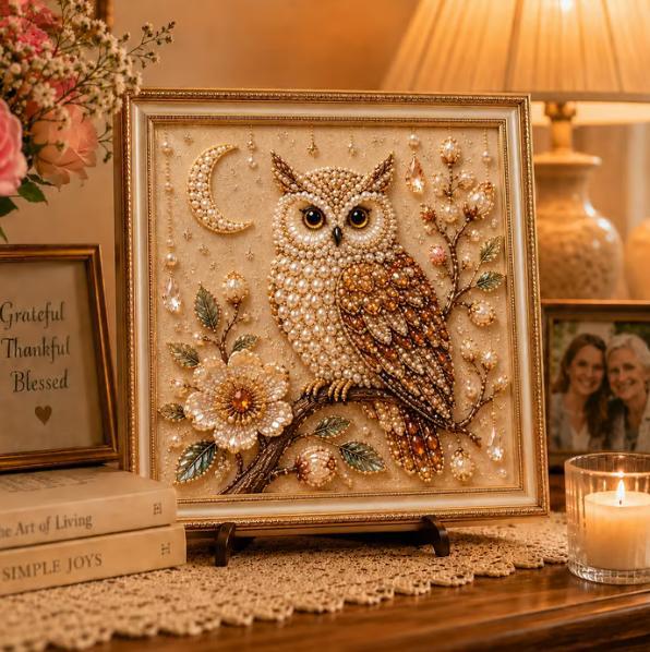Owl Diamond Pearl Art DIY Pain - Art Craft Animals recension och pris