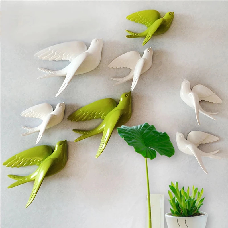 Creative Ceramic Birds Wall Ha - Art Craft Background recension och pris