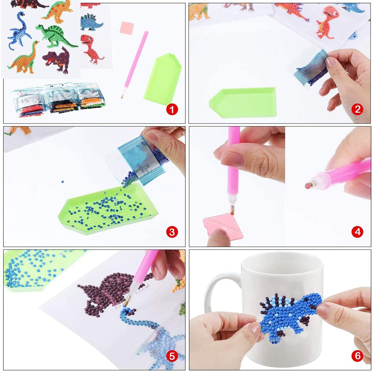 AEE6-Children's 5D Painting Pi - Art Craft Animals recension och pris