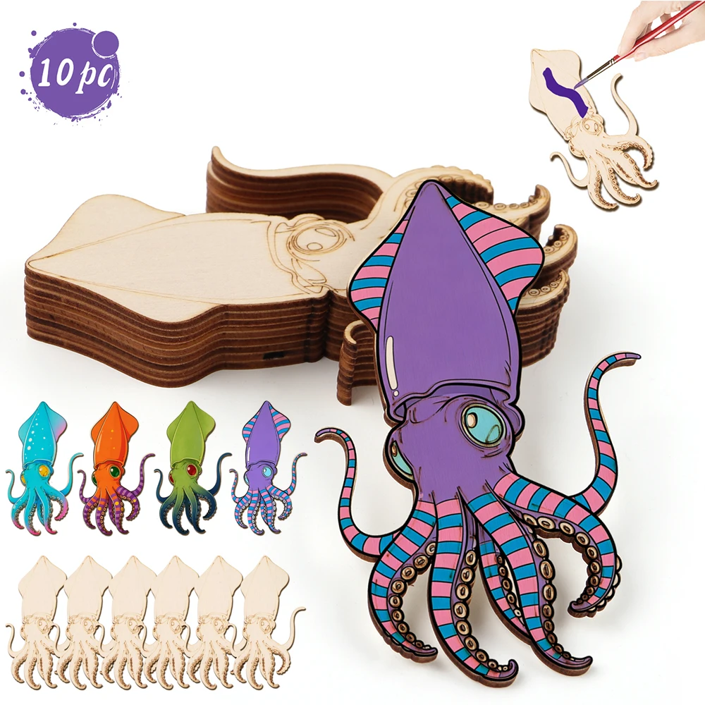 10pcs/set Unfinished Wood Craf - Art Craft Animals recension och pris