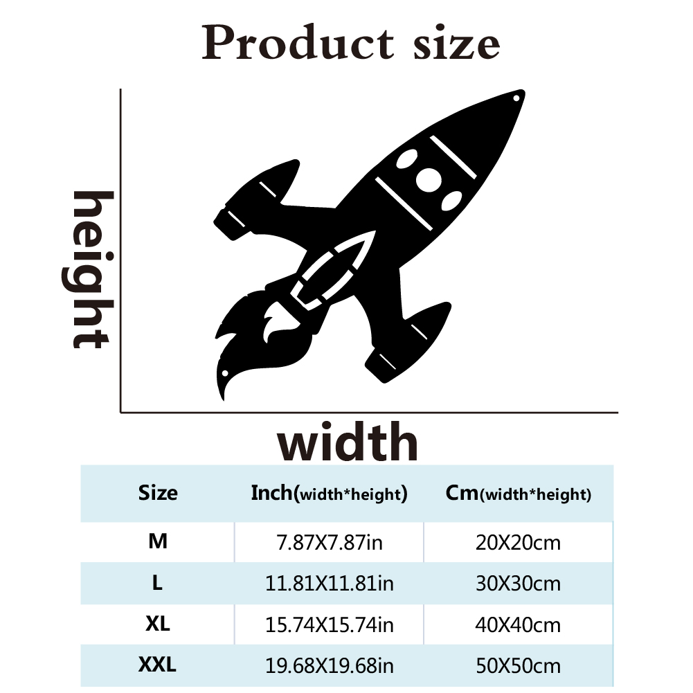 1pc Beauty Space Rocket Wall M - Art And Craft Rocket recension och pris