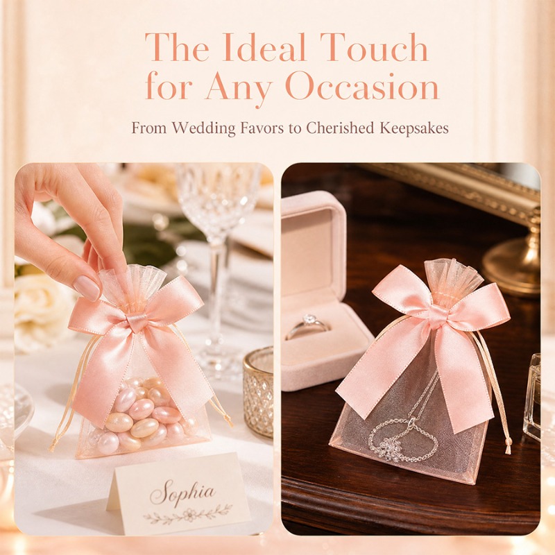 10/20pcs Pink Bow Gift Bags Tr - Art Craft Holiday recension och pris