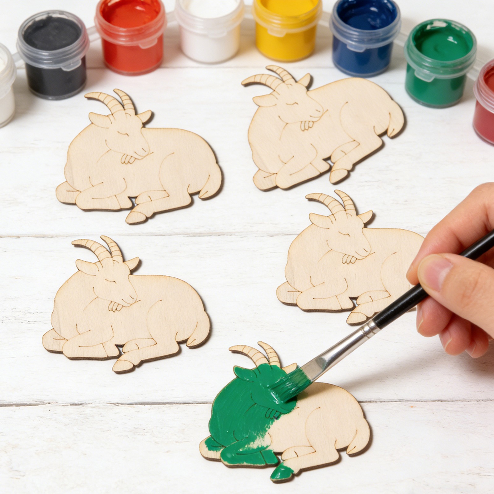 10pcs/set Unfinished Wood Shee - Art Craft Animals recension och pris