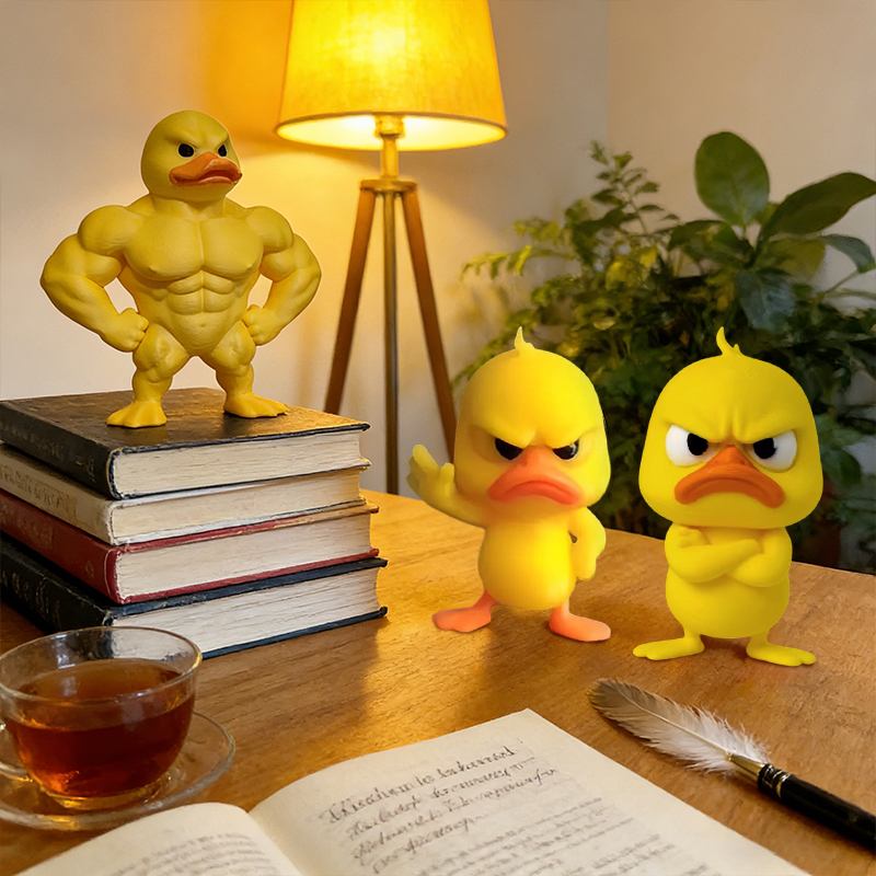 1/3pcs Angry Yellow Duck Statu - Art Craft Duck recension och pris