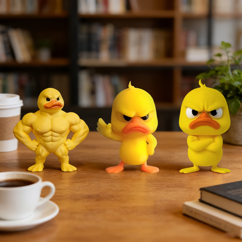 1/3pcs Angry Yellow Duck Statu - Art Craft Duck recension och pris