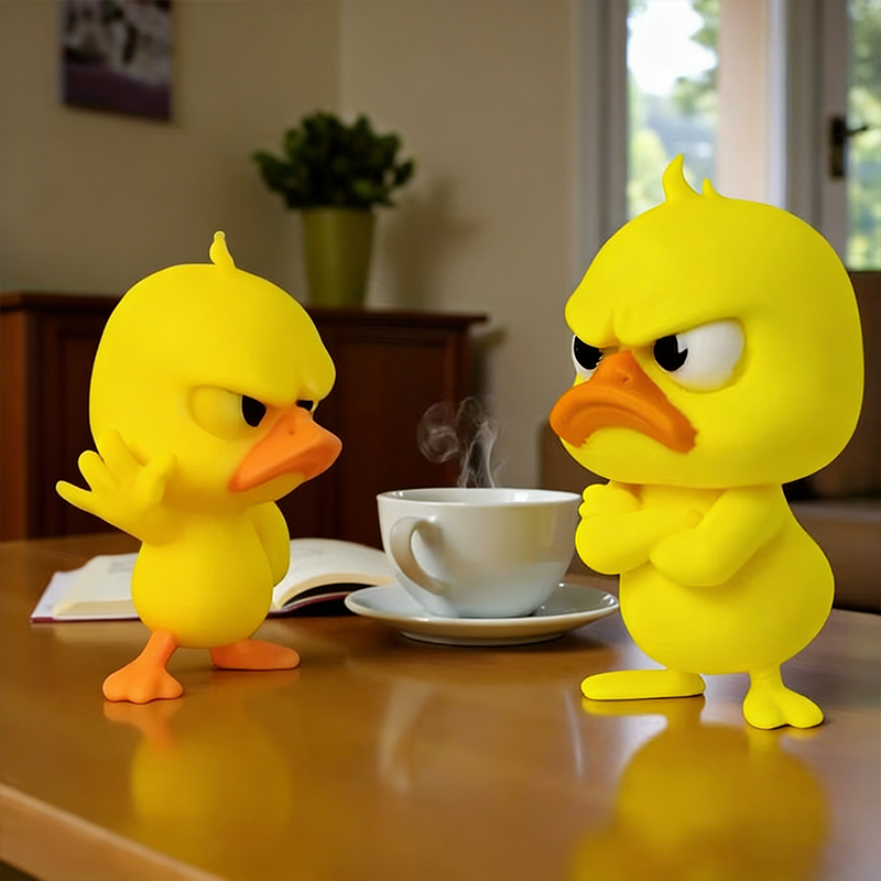 1/3pcs Angry Yellow Duck Statu - Art Craft Duck recension och pris