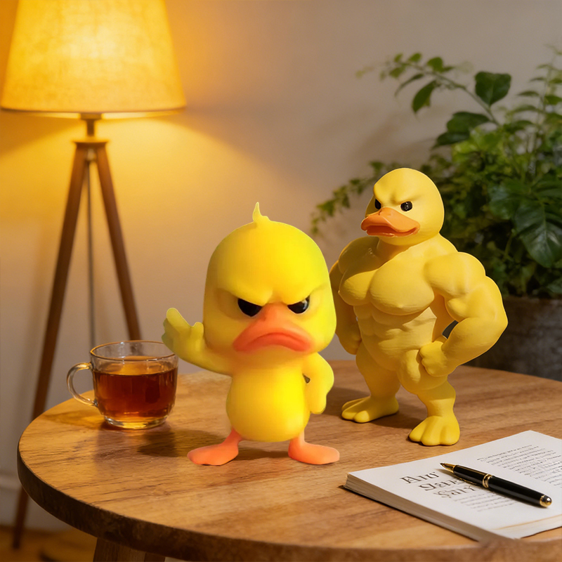 3/1Pcs Muscle/Angry Duck Statu - Art Craft Duck recension och pris