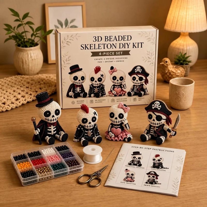 Creative 3d Beaded Skull Diy C - Art Craft Holiday recension och pris